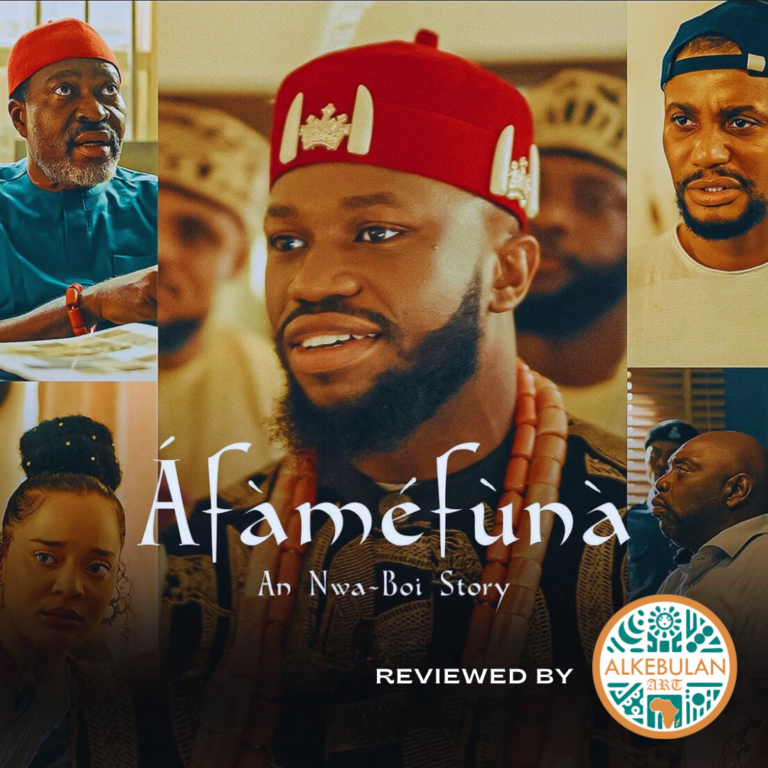 A collage image of the casts of the movie, afamefuna